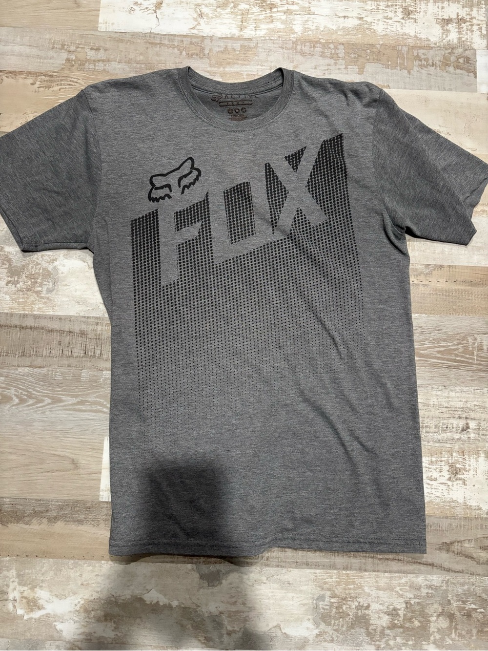 Fox Gray Short-Sleeve Graphic Logo Tee